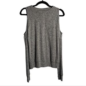 ABERCROMBIE & FITCH Cold Shoulder Heather Gray Sweater Size Small